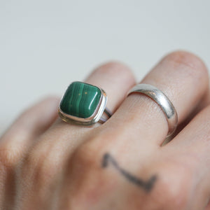 Malachite Ring - .925 Sterling Silver Ring - Silversmith Ring