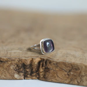 Chelsea Ring - Fluorite Ring - .925 Sterling Silver - Silversmith Ring - Multi-color Fluorite