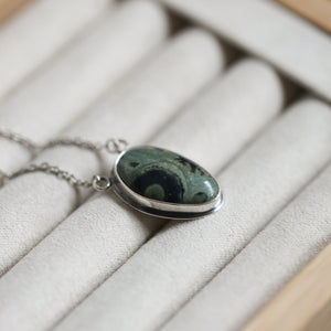 Kambaba Jasper Necklace - Choose Your Stone - .925 Sterling Silver