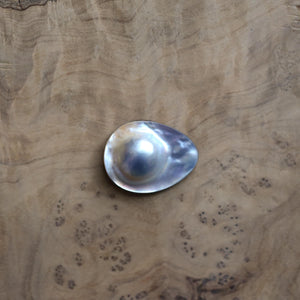 Deep Sea Hanging Rock - Blister Pearl Necklace - Blister Pearl Pendant - .925 Sterling Silver