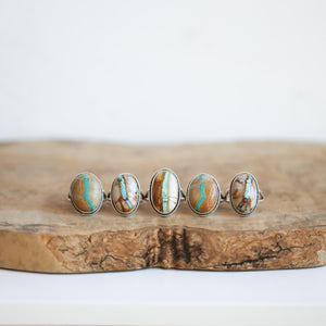 Ready to Ship - Royston Ribbon Turquoise Ring - OOAK Royston Ring - Royston Turquoise Ring