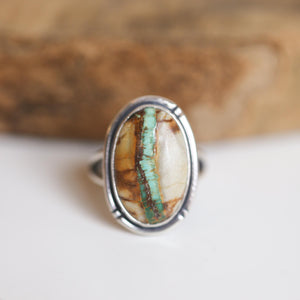 Royston Ribbon Boho Ring - OOAK Royston Ring - Royston Ribbon Turquoise Ring