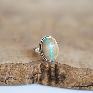 Ready to Ship - Royston Ribbon Turquoise Ring - OOAK Royston Ring - Royston Turquoise Ring