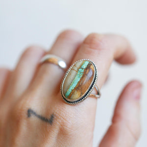 Ready to Ship - Royston Ribbon Turquoise Ring - OOAK Royston Ring - Royston Turquoise Ring