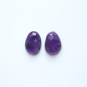 Amethyst French Clip Earrings - Chunky Amethyst Earrings - Silversmith Earrings - Sterling Silver