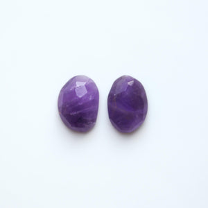 Amethyst French Clip Earrings - Chunky Amethyst Earrings - Silversmith Earrings - Sterling Silver