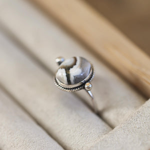 Ocean Jasper Delica Ring - Delica Ring - Choose your own stone - Sterling Silver Ring