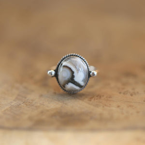 Ocean Jasper Delica Ring - Delica Ring - Choose your own stone - Sterling Silver Ring