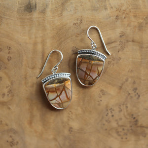 Ready to Ship - Red Creek Jasper Earrings - .925 Sterling Silver Ring - Silversmith - Jasper Drop Earrings