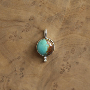 Ready to Ship - Turquoise Pendant - Turquoise Sweetheart Necklace - .925 Sterling Silver