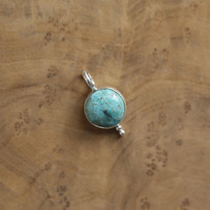 Ready to Ship - Turquoise Pendant - Turquoise Sweetheart Necklace - .925 Sterling Silver