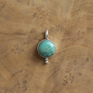 Ready to Ship - Turquoise Pendant - Turquoise Sweetheart Necklace - .925 Sterling Silver