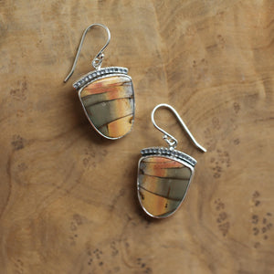 Ready to Ship - Red Creek Jasper Earrings - .925 Sterling Silver Ring - Silversmith - Jasper Drop Earrings