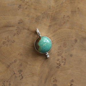 Ready to Ship - Turquoise Pendant - Turquoise Sweetheart Necklace - .925 Sterling Silver