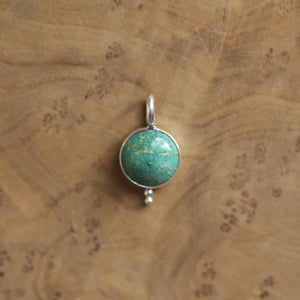 Ready to Ship - Turquoise Pendant - Turquoise Sweetheart Necklace - .925 Sterling Silver