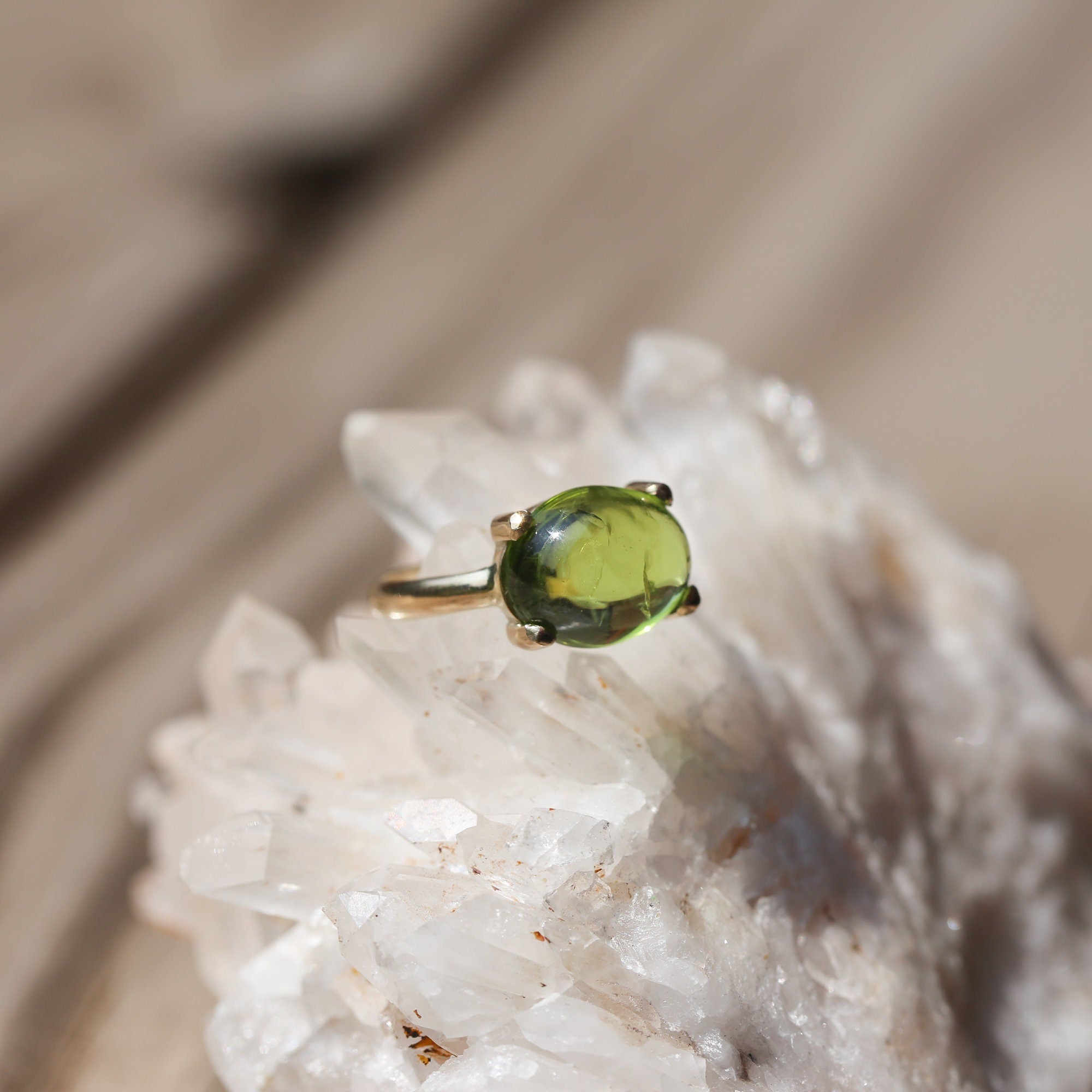 Small Peridot Pendant, Natural Peridot, Dainty Green Pendant, August B